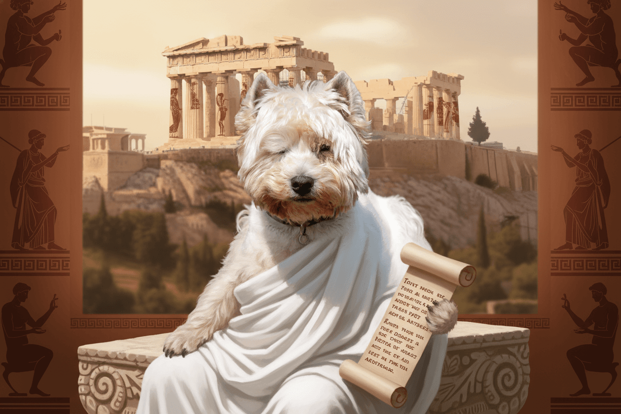 Philosopher pet portrait template