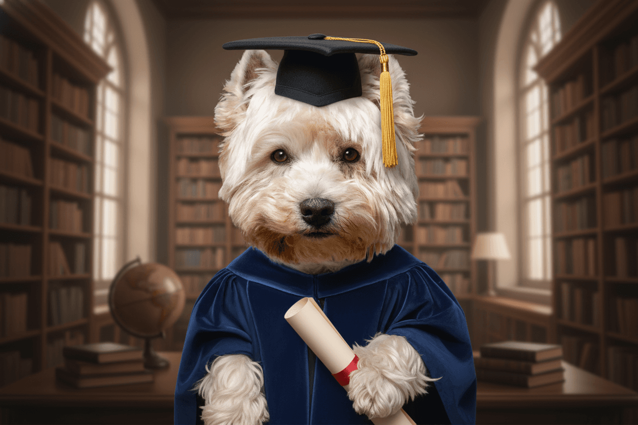 Professor pet portrait template