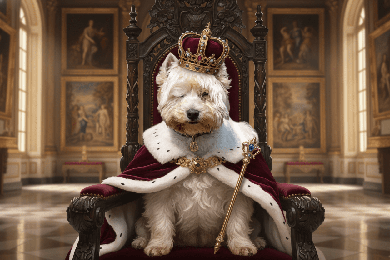 Queen pet portrait template