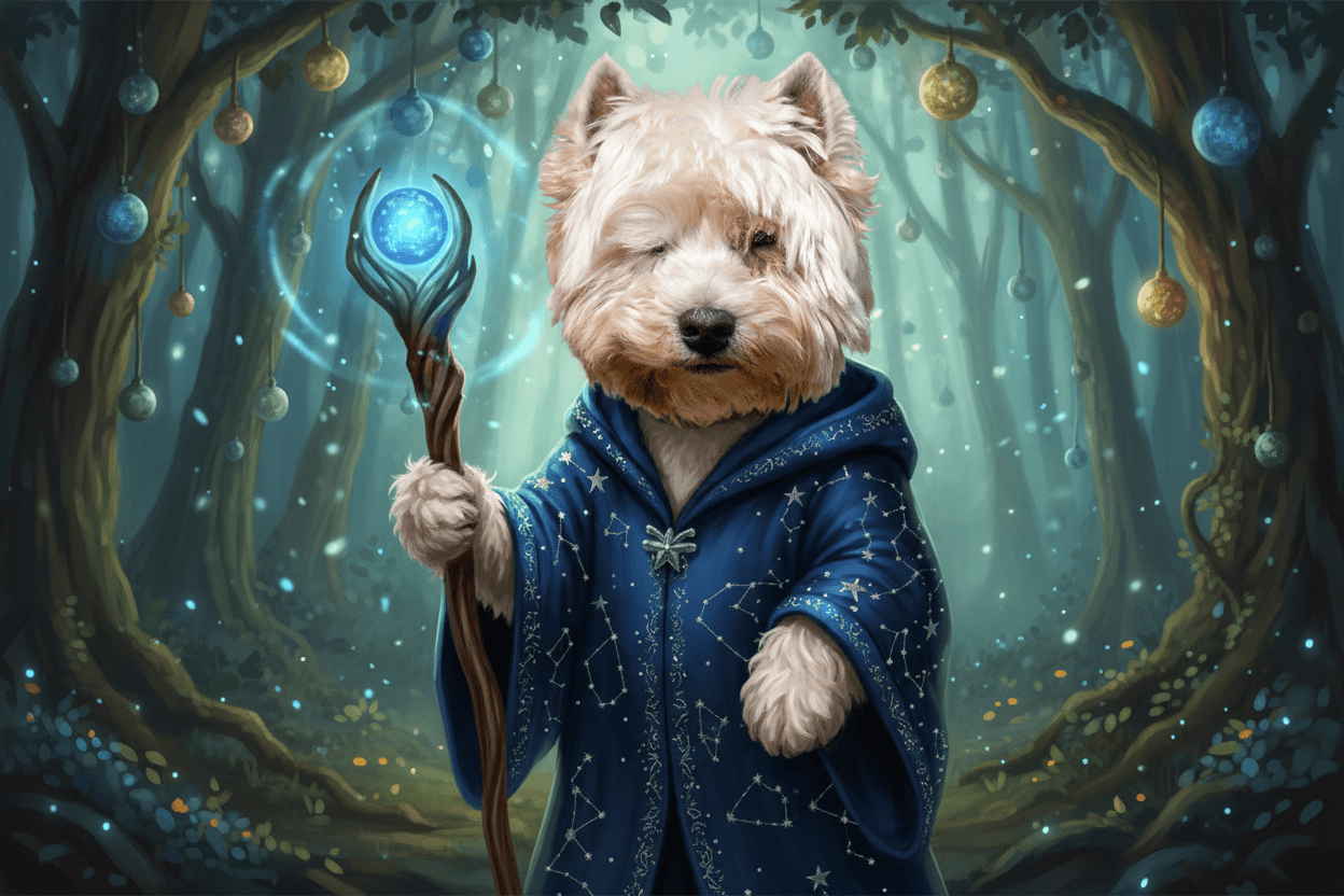 Wizard pet portrait template
